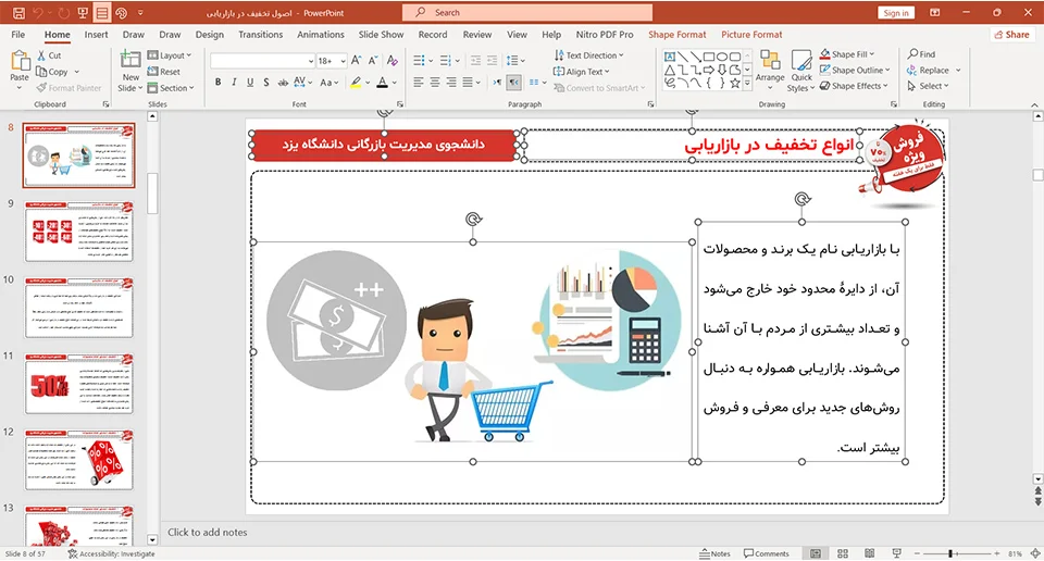 پاورپوینت اصول تخفیف در بازاریابی
