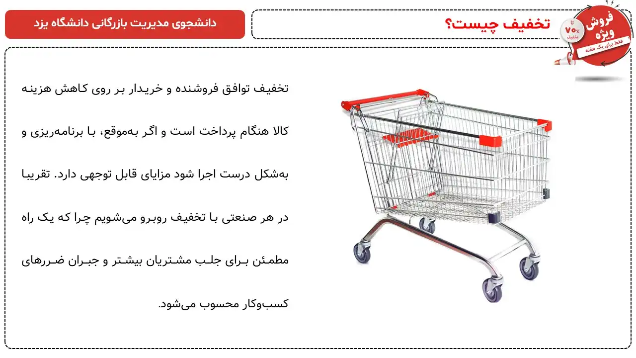 پاورپوینت اصول تخفیف در بازاریابی
