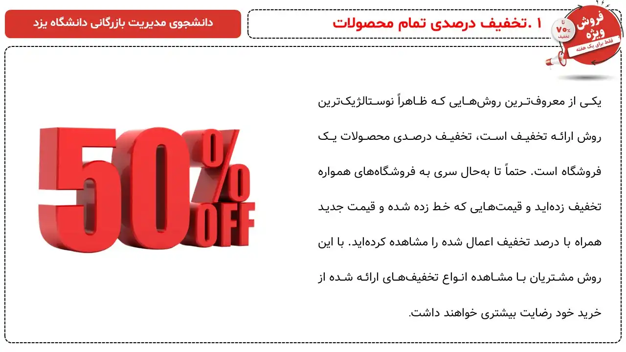 پاورپوینت اصول تخفیف در بازاریابی
