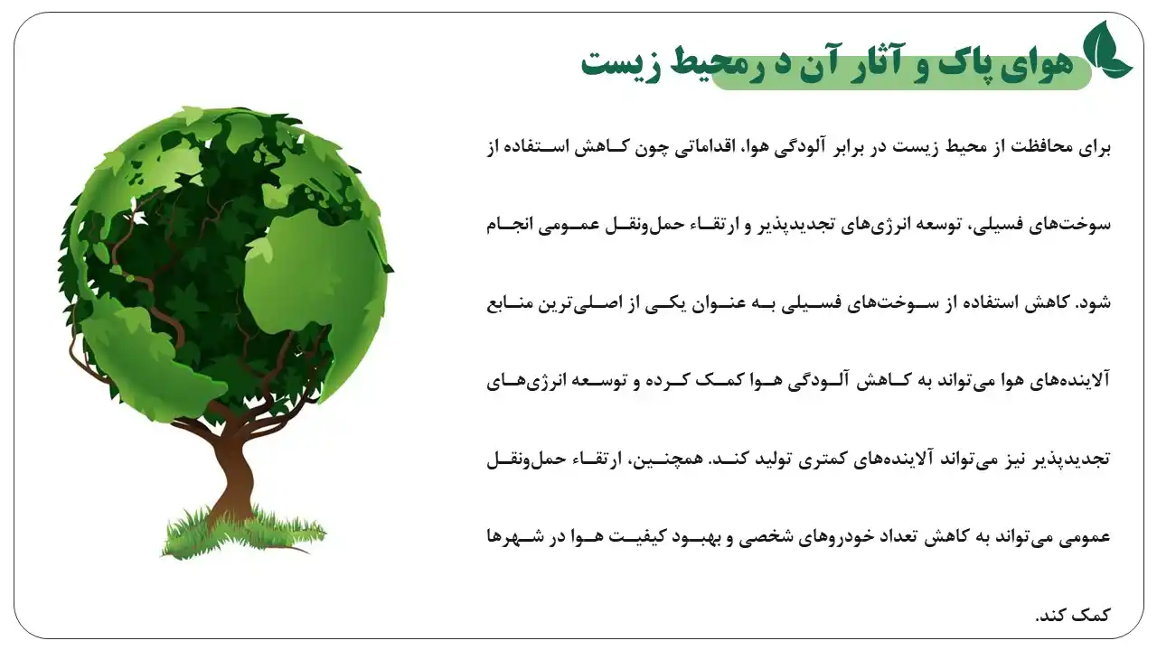 پاورپوینت هوای پاک