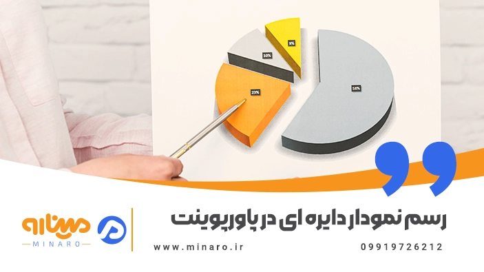 رسم نمودار دایره ای در پاورپوینت