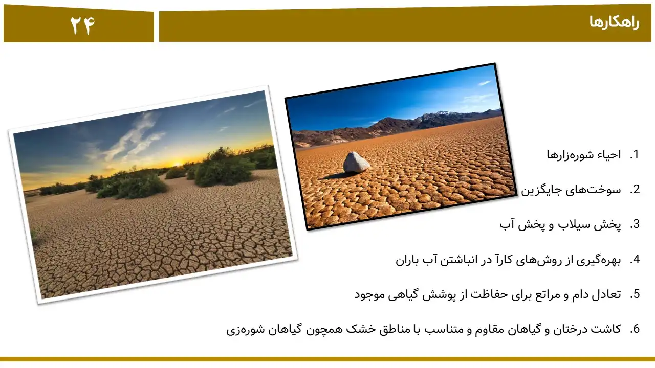 پاورپوینت بیابان زدایی