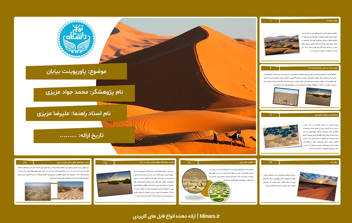 پاورپوینت بیابان زدایی
