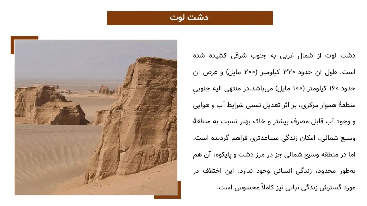پاورپوینت دشت لوت