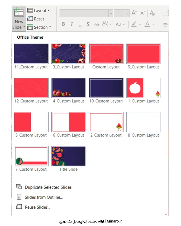 قالب پاورپوینت شب یلدا