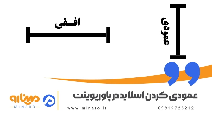عمودی کردن اسلاید در پاورپوینت