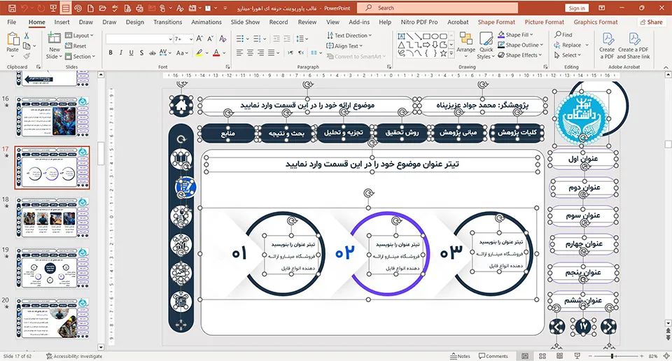 قالب پاورپوینت همه کاره اهورا