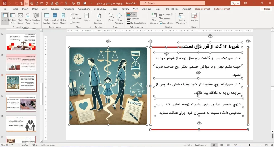 پاورپوینت حق طلاق زن