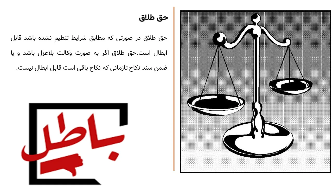 پاورپوینت حق طلاق زن