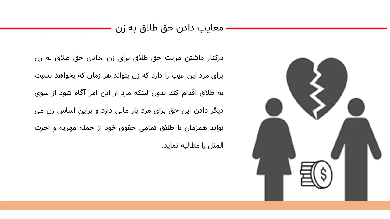 پاورپوینت حق طلاق زن