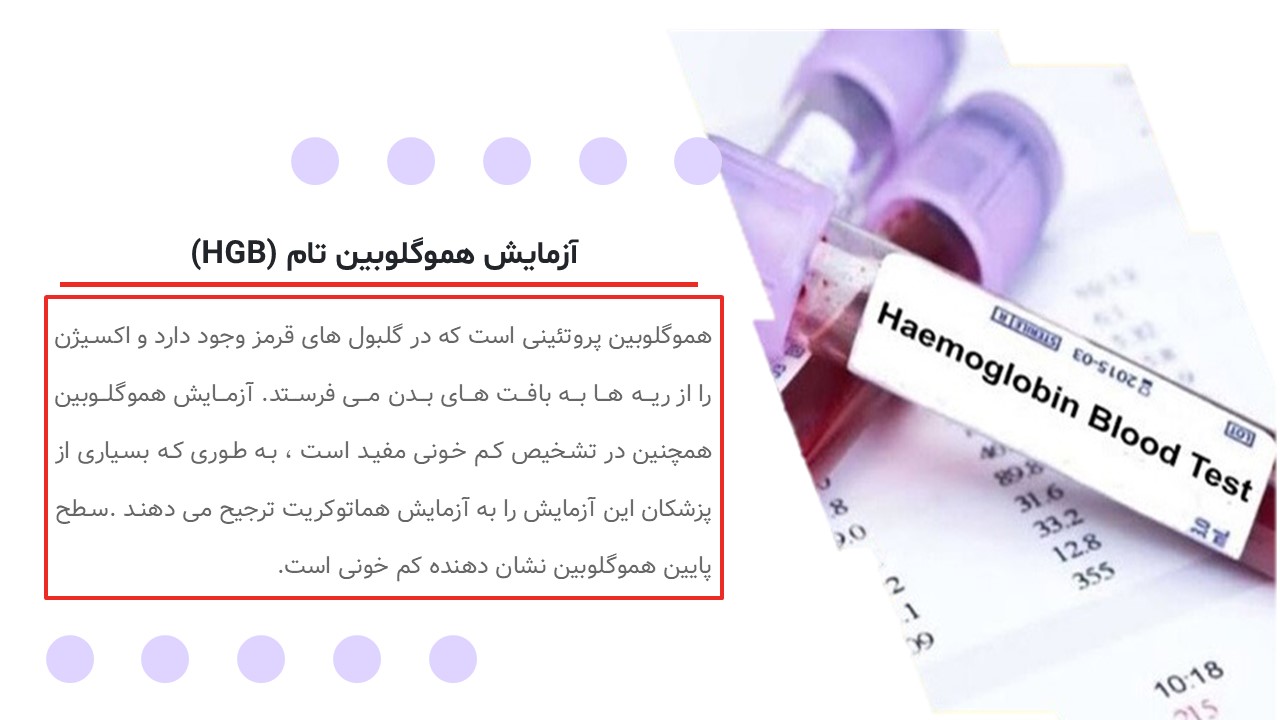 پاورپوینت تفسیر آزمایش خون