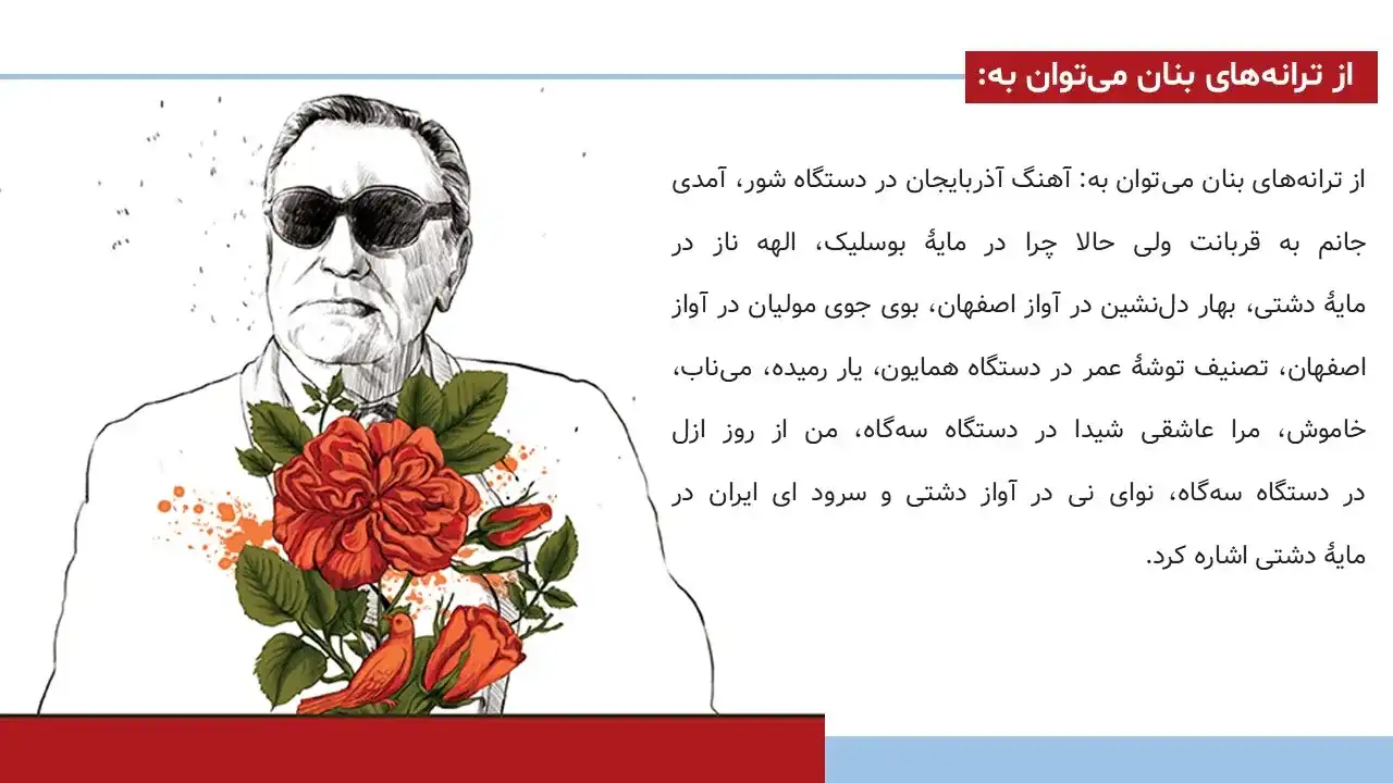 پاورپوینت غلامحسین بنان