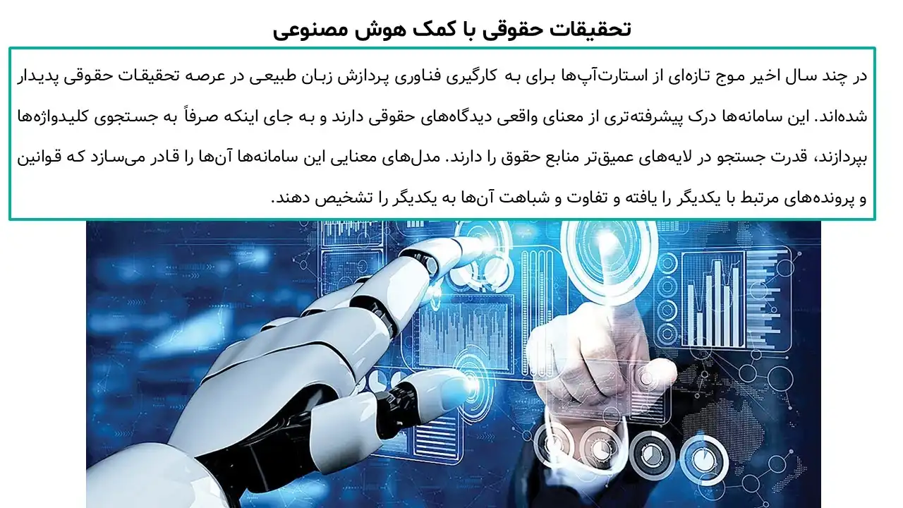 پاورپوینت کاربرد هوش مصنوعی در خدمات حقوقی