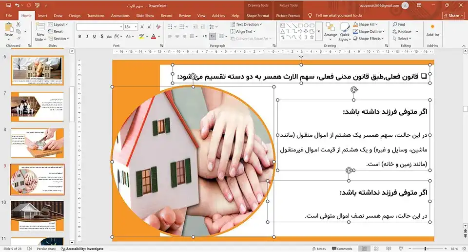 پاورپوینت سهم الارث دختر و پسر