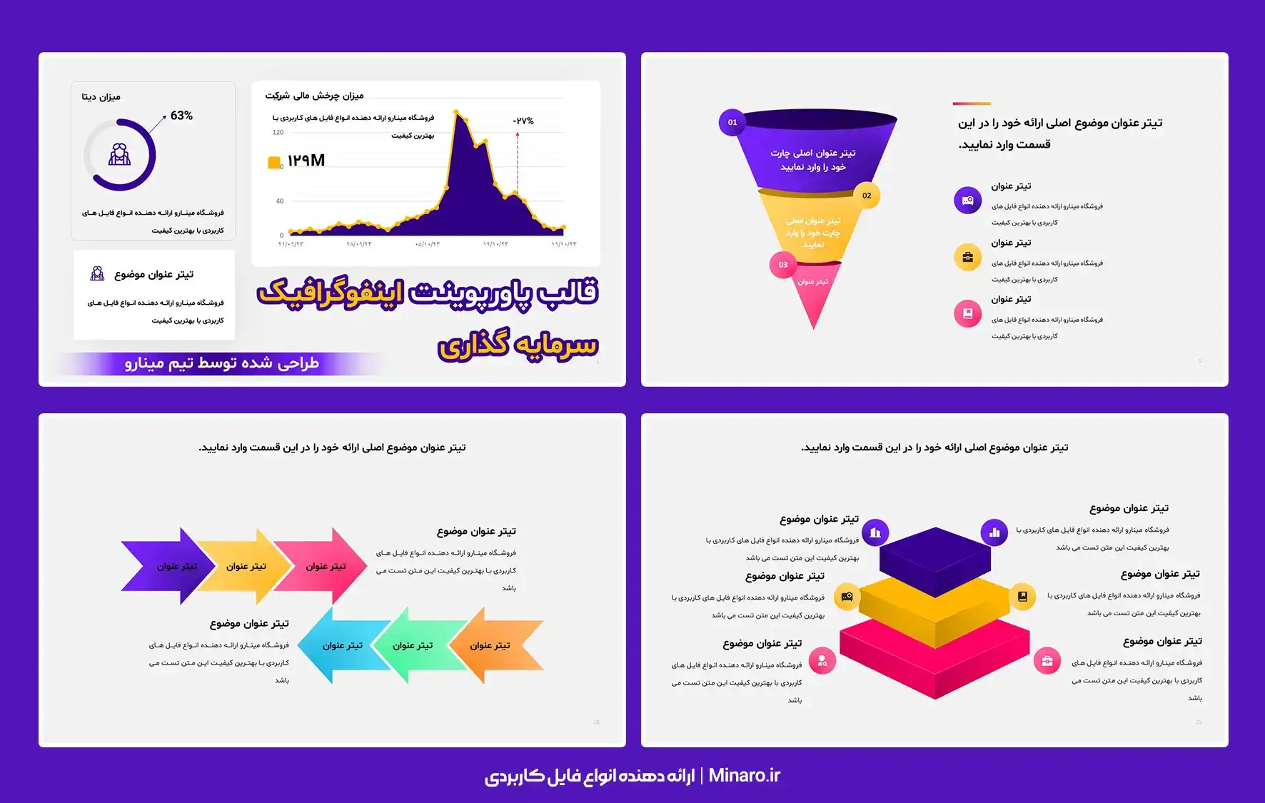 قالب پاورپوینت اینفوگرافیک سرمایه گذاری
