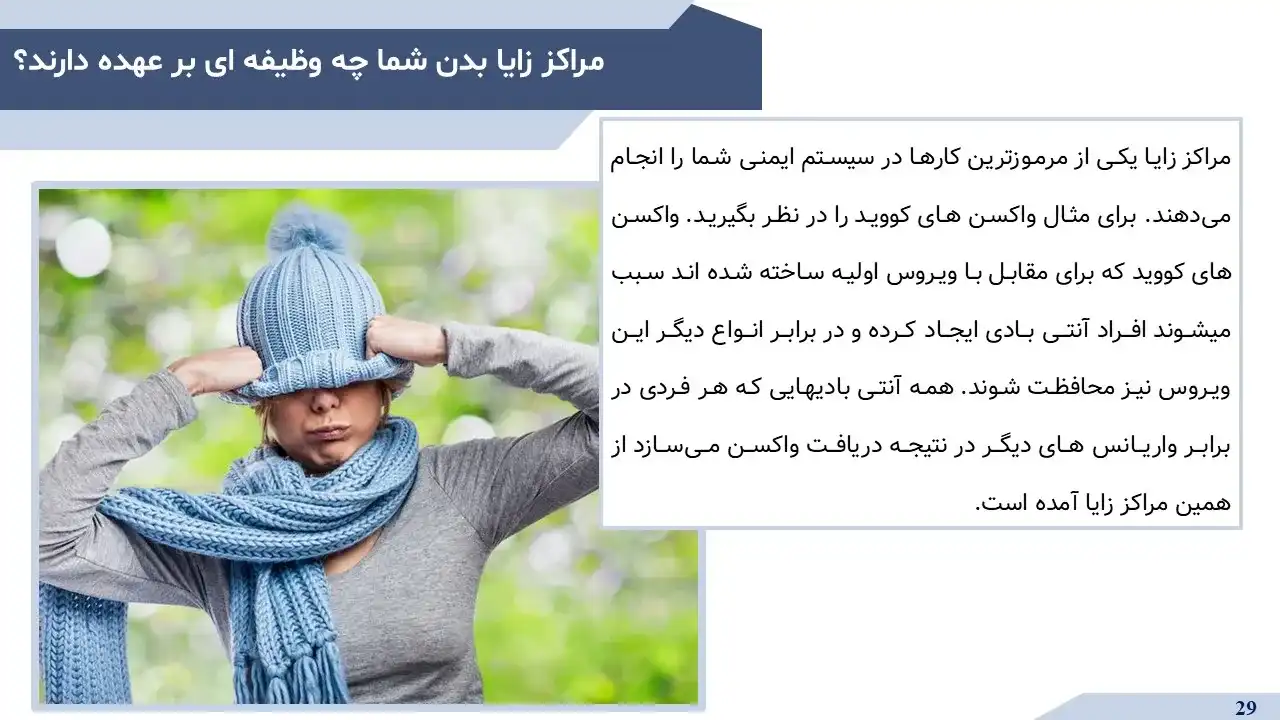 پاورپوینت مکانیسم های دفاعی بدن در برابر بیماری ها