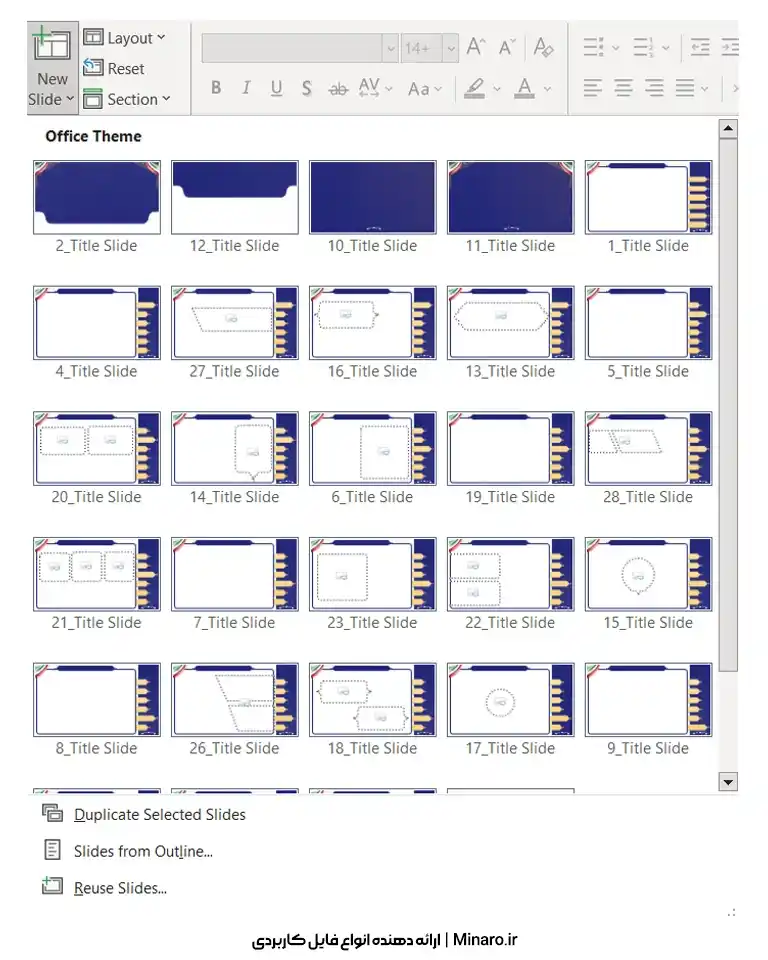 قالب پاورپوینت منودار سیاسی