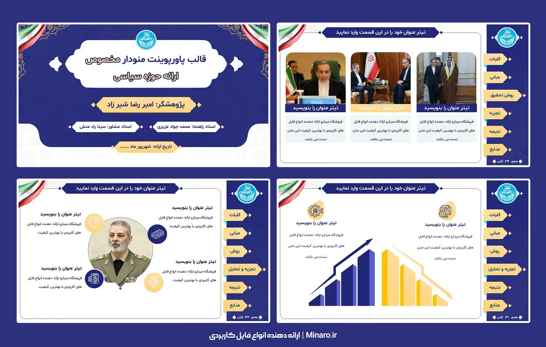 قالب پاورپوینت منودار سیاسی