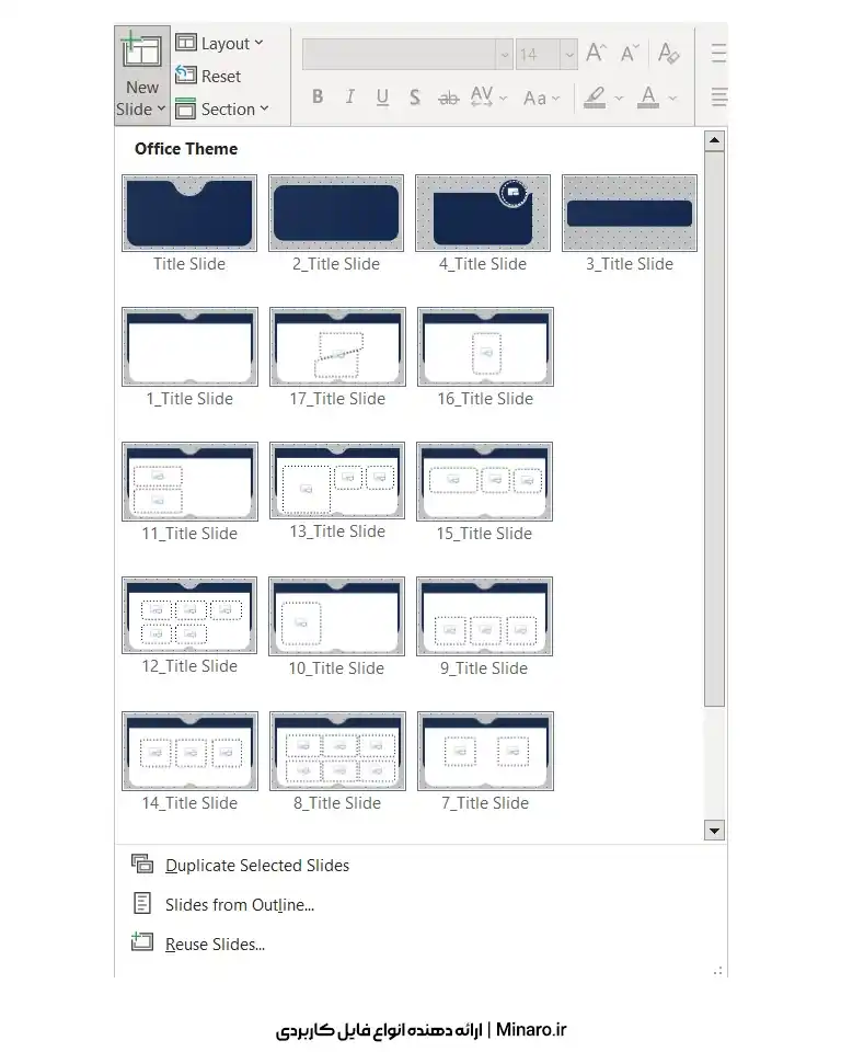 قالب پاورپوینت گزارش عملکرد اداری