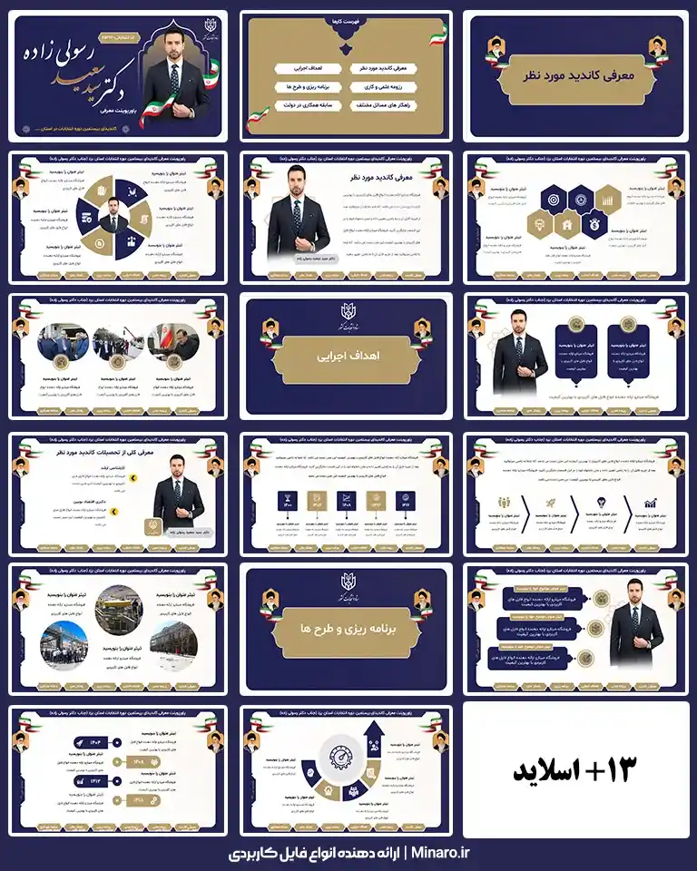 قالب پاورپوینت کاندیدای انتخابات