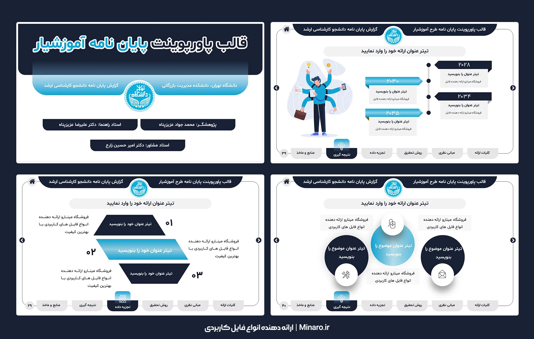 قالب پاورپوینت دفاع کارشناسی ارشد آموزشیار