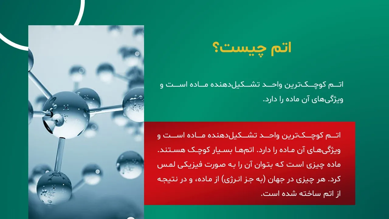 پاورپوینت اتم