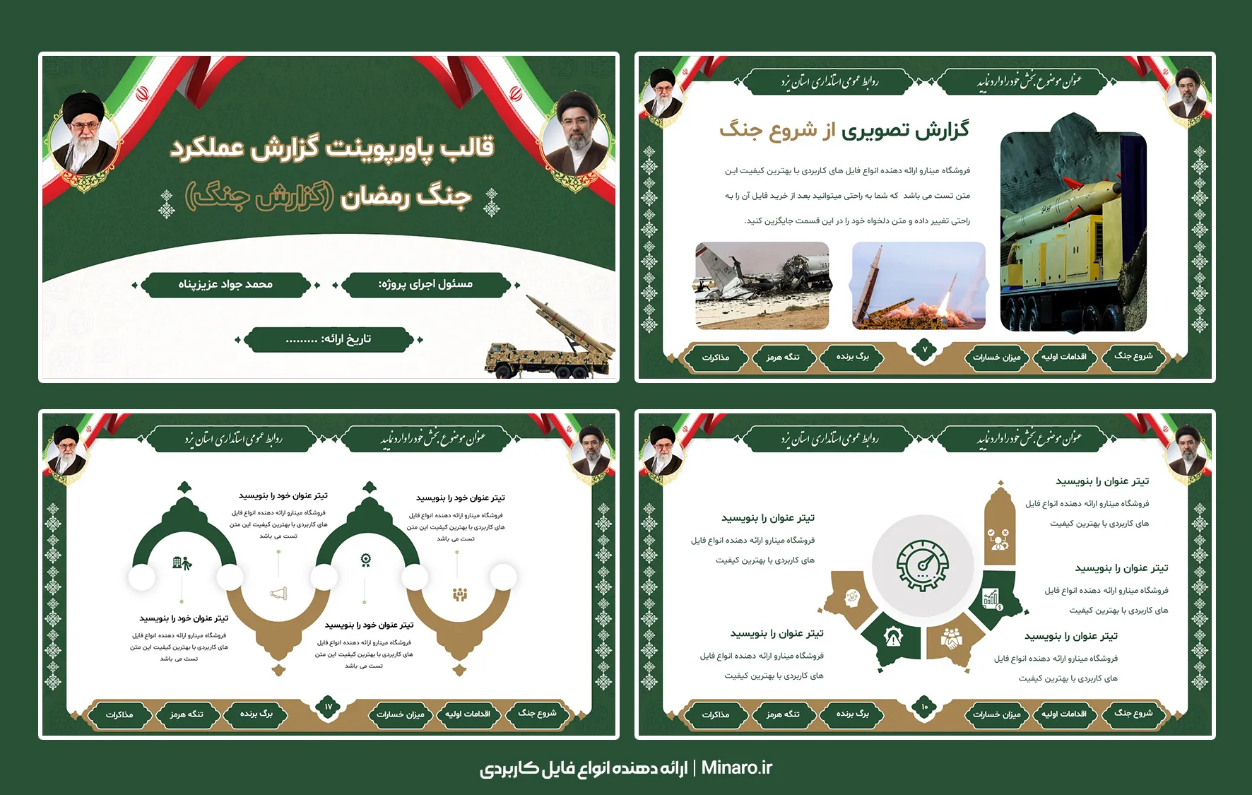 قالب پاورپوینت گزارش عملکرد جنگ رمضان