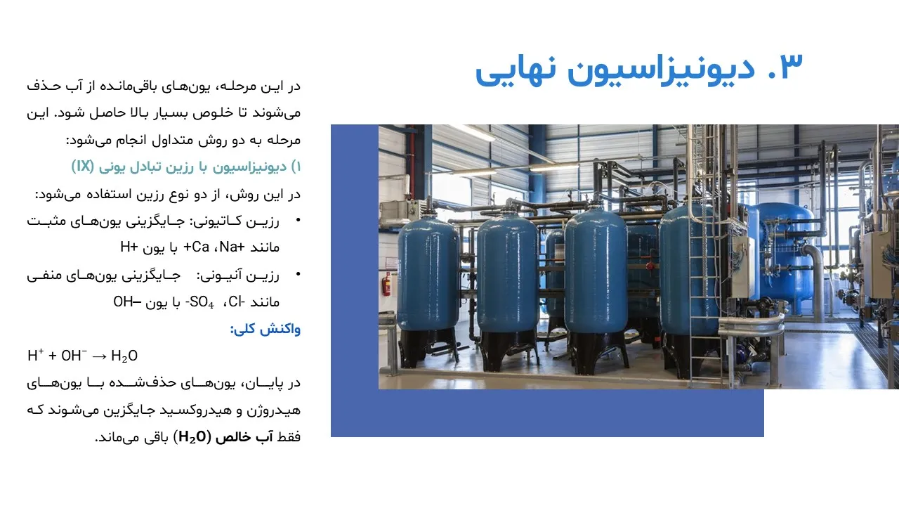 پاورپوینت آب دیونیزه