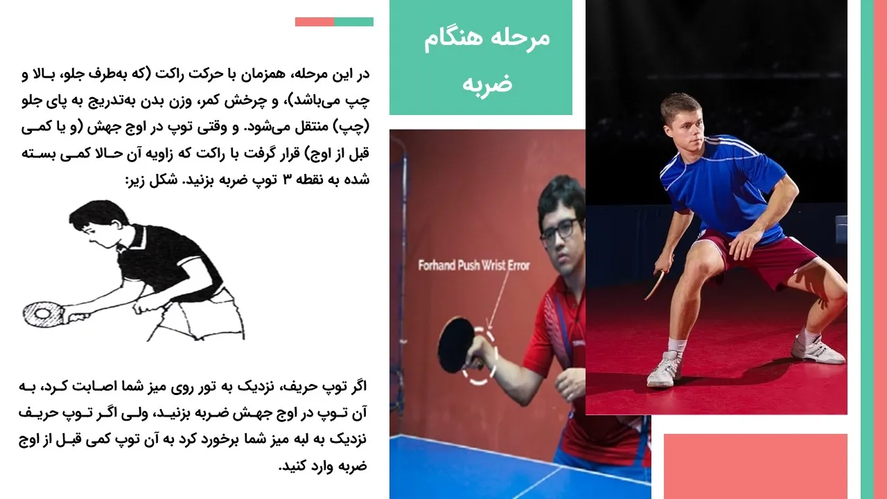 forehand-shots-powerpoint-08 پاورپوینت آشنایی با ضربات فورهند و بک هند در تنیس روی میز