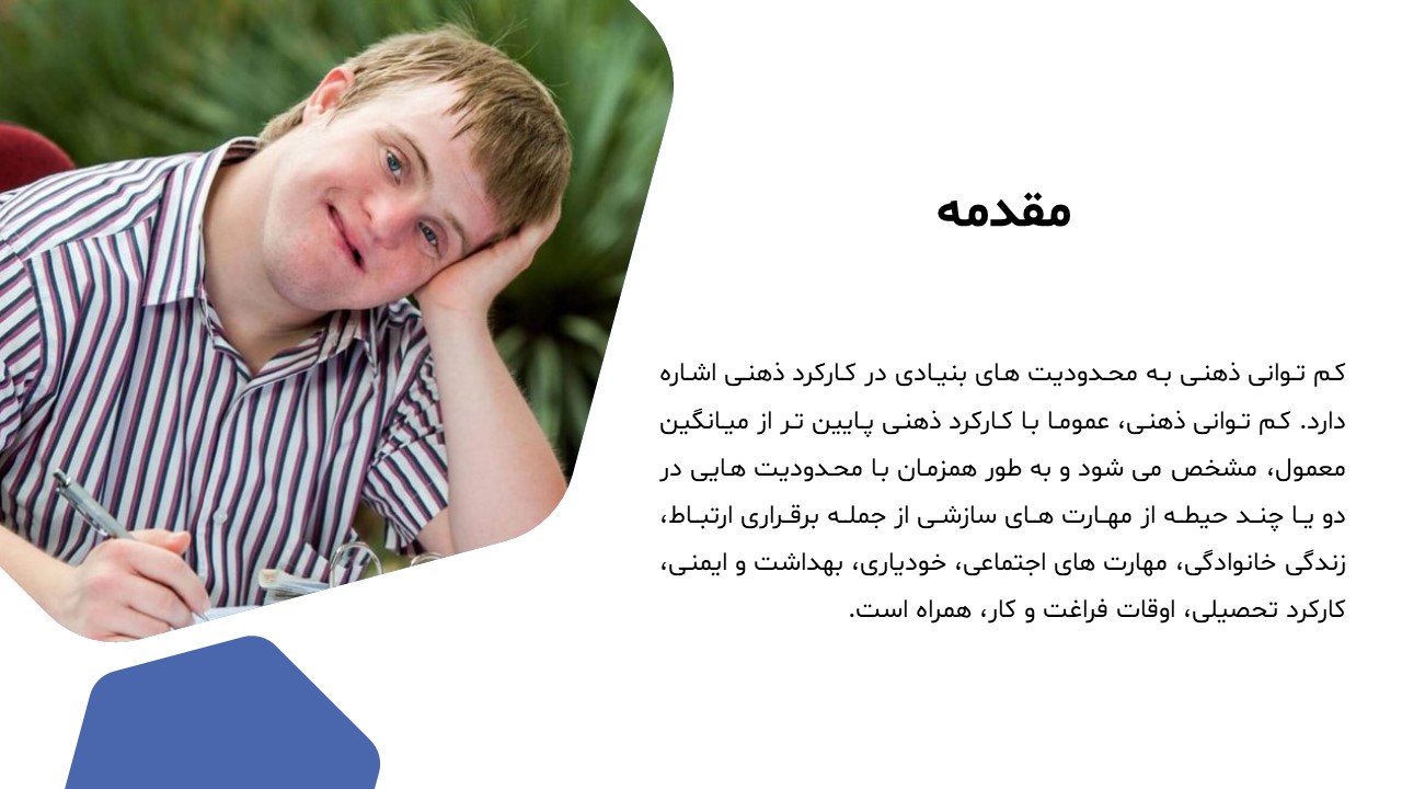 پاورپوینت کم توانی ذهنی