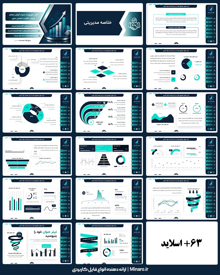 قالب پاورپوینت گزارش مدیریت فروش