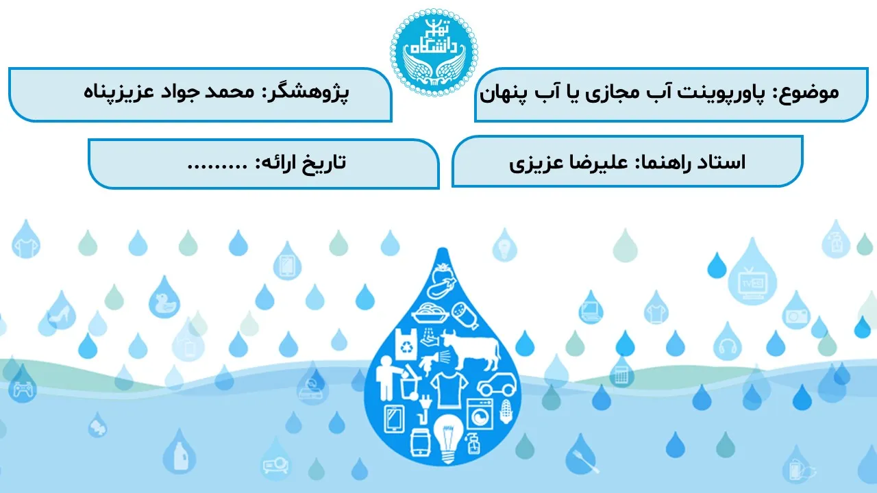 پاورپوینت آب مجازی
