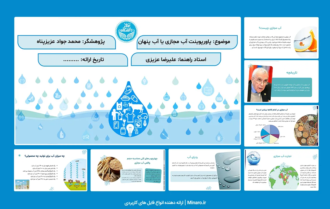 پاورپوینت آب مجازی